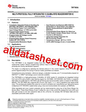 ti rfid reader module|TRF7960A data sheet, product information and support .